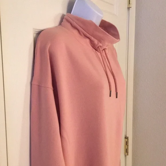 Adorable Pink Cowl Neck Sweatshirt - Picture 4 of 15